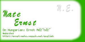 mate ernst business card